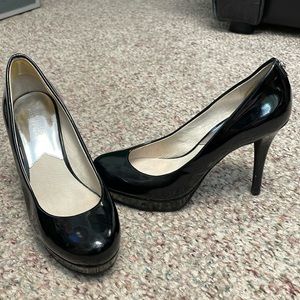 Michael kors patent pumps
